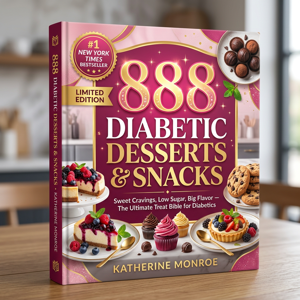 888 Diabetic Desserts ; Snacks Sweet Cravings, Low Sugar, Big Flavor — The Ultimate Treat Bible for Diabetics