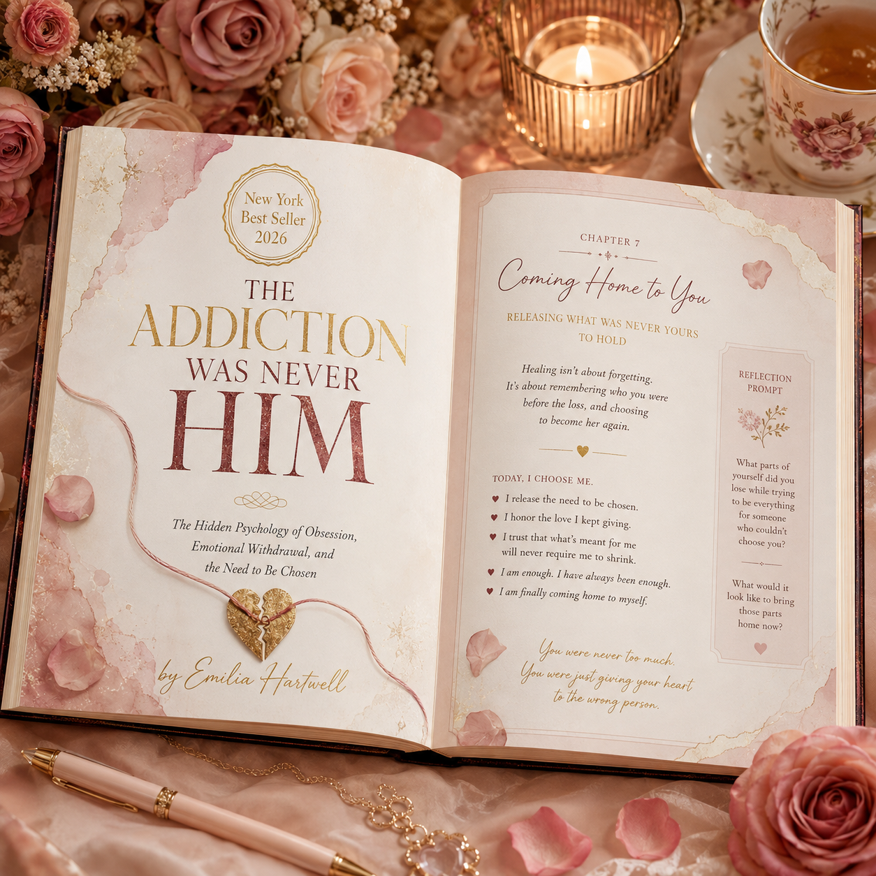 THE ADDICTION WAS NEVER HIM The Hidden Psychology of Obsession, Emotional Withdrawal, and the Need to Be Chosen