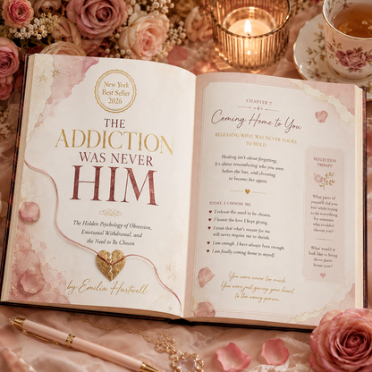 THE ADDICTION WAS NEVER HIM The Hidden Psychology of Obsession, Emotional Withdrawal, and the Need to Be Chosen