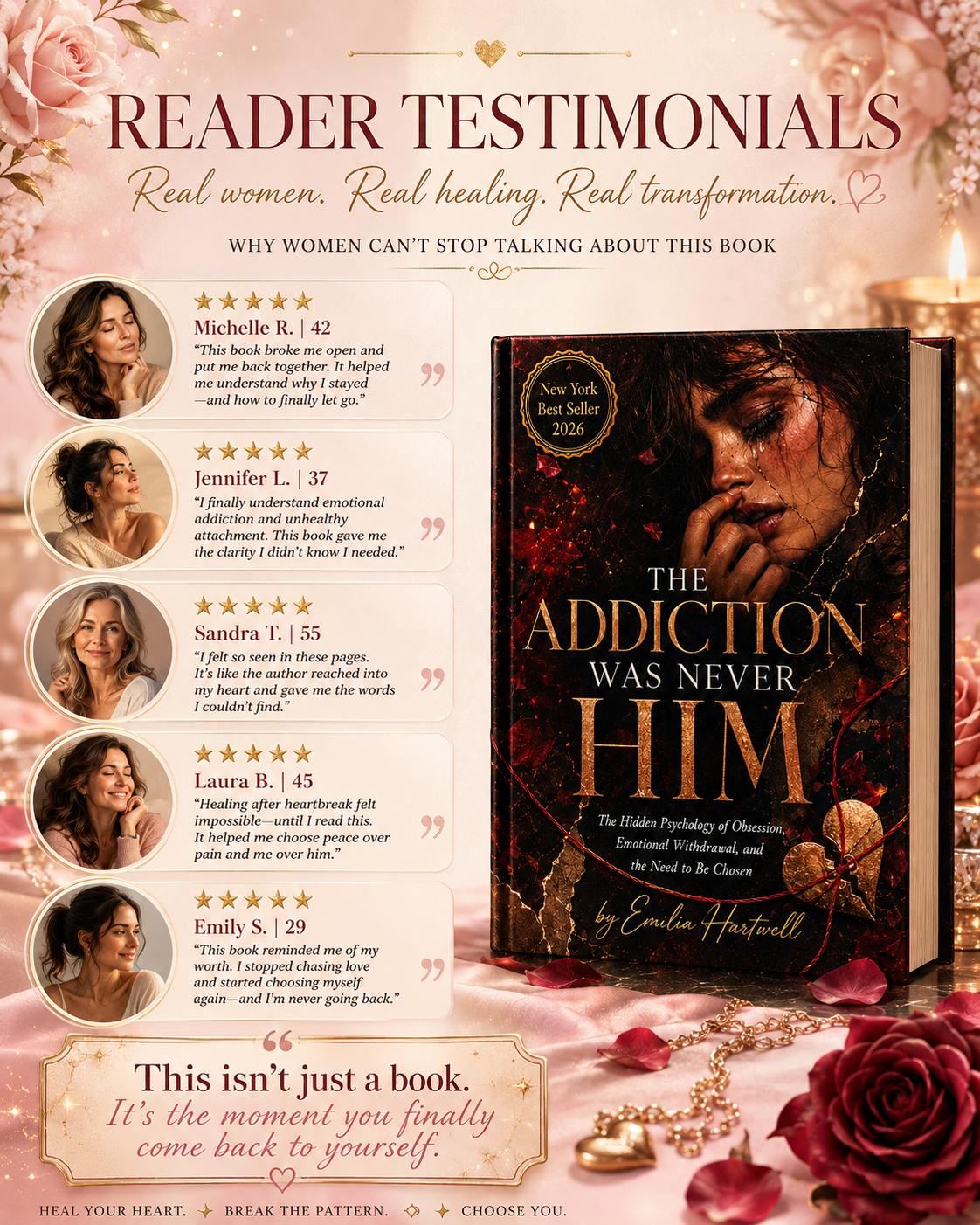 THE ADDICTION WAS NEVER HIM The Hidden Psychology of Obsession, Emotional Withdrawal, and the Need to Be Chosen
