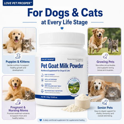 Pet Goat Milk Powder Nutritional Supplement for Dogs - Cats